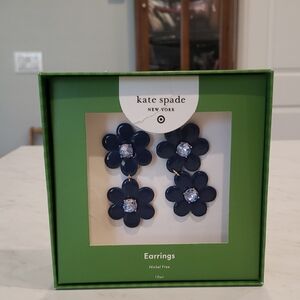 Kate Spade ♠️ New Dark Blue Floral Earrings